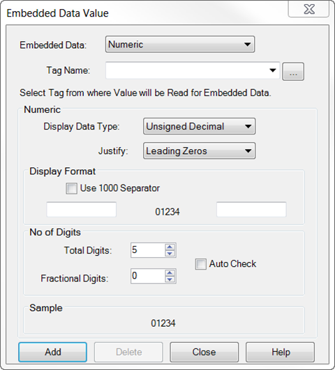 Configuring Embedded Data Value