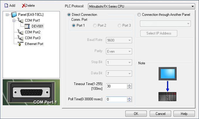 Mitsubishi Melsec FX PLC Setup Information