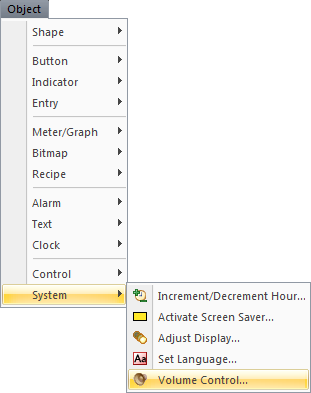 Volume Control Object