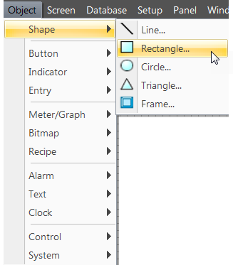 Rectangle Object — General Tab