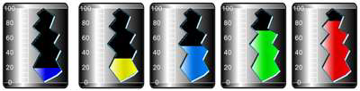 A set of images of different colors  .