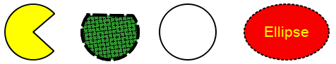A black and green circle  .
