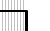 A black line on a grid .