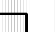 A black line on a white grid .