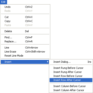 Insert Row After Cursor