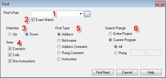 Find Dialog Find