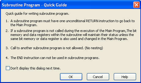 Add New Subroutine