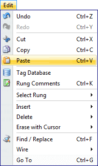 Filemenu Paste Paste
