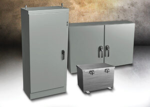 Enclosure KwikHinge door hinges and Ultimate Series gland plates from AutomationDirect