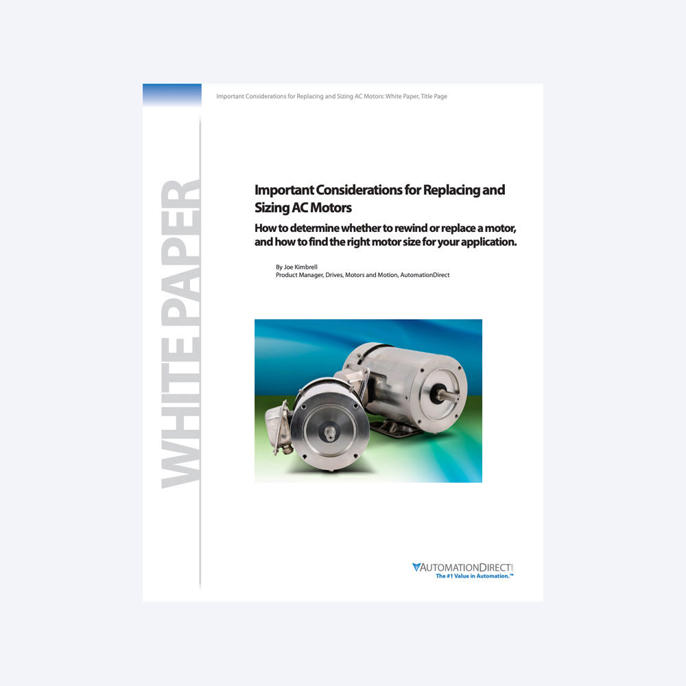 Replacing and Sizing AC Motors