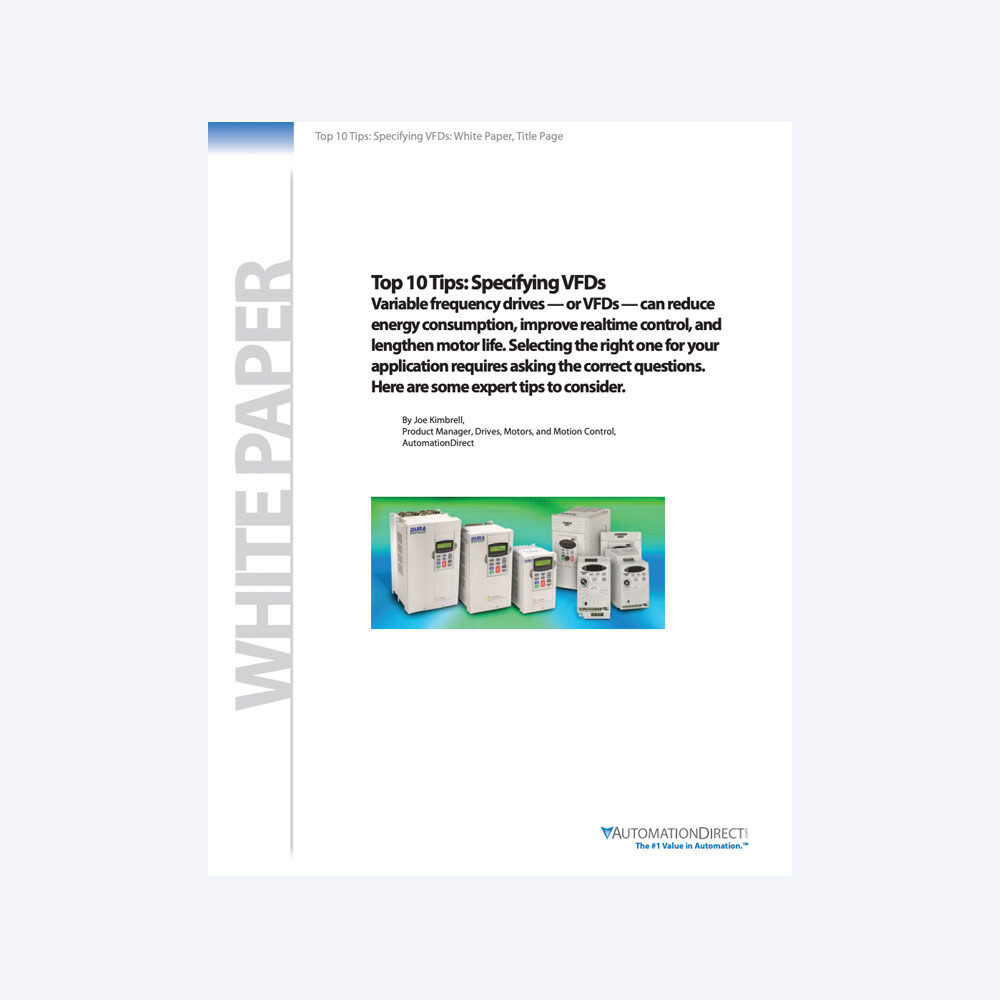 Top 10 Tips: Specifying VFDs