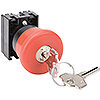 Mushroom Pushbuttons - Key Operated