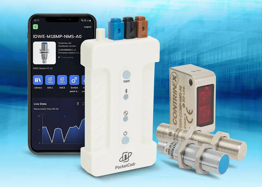 Contrinex IO-Link Smart Sensors and PocketCodr Tool