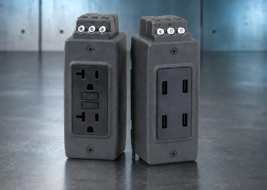 Gladiator DIN Rail Mounted Duplex Receptacles with USB Models