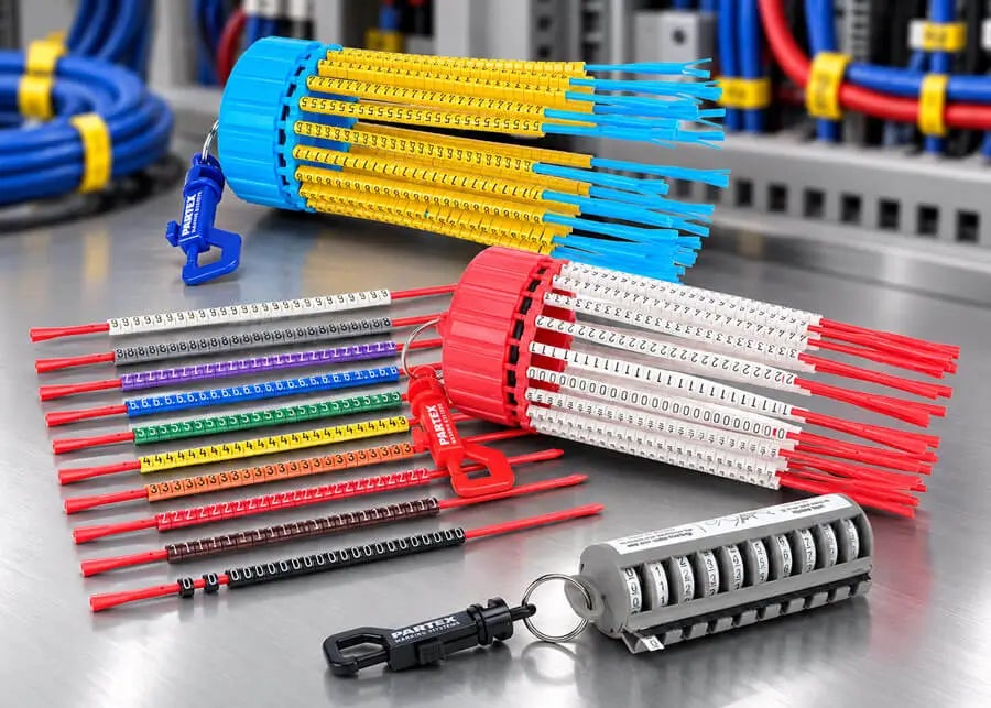 Partex Slide-on and Wrap-on Wire Markers