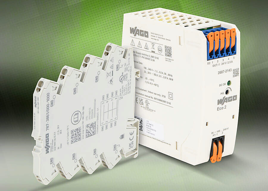 WAGO Single-Channel Electronic Circuit Breakers and Eco2 Series Power Supplies