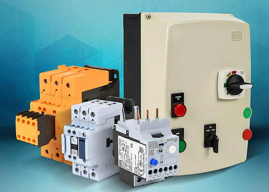 WEG IEC NEMA-Rated Contactors, Enclosed Combination Motor Starters, Safety Contactors, and Overload Relays
