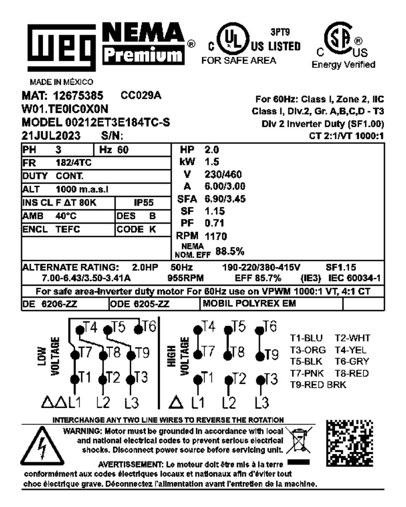 normページ Premium Efficiency AC Motor: general purpose and inverter rated