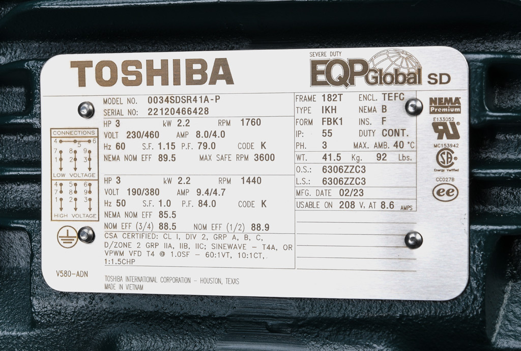 Premium Efficiency AC Motor: high-performance inverter duty and