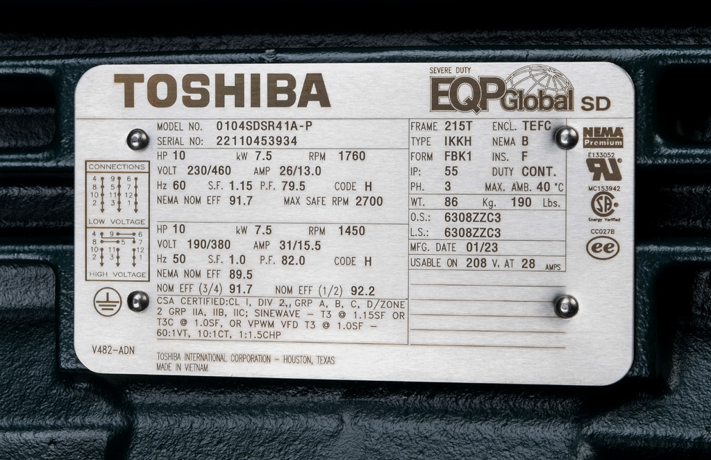Premium Efficiency AC Motor: high-performance inverter duty and