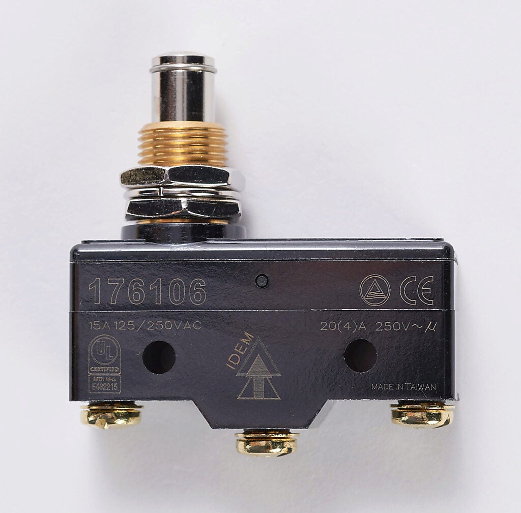 Limit Switch: metal plunger with fixing nuts (PN# 176106-1