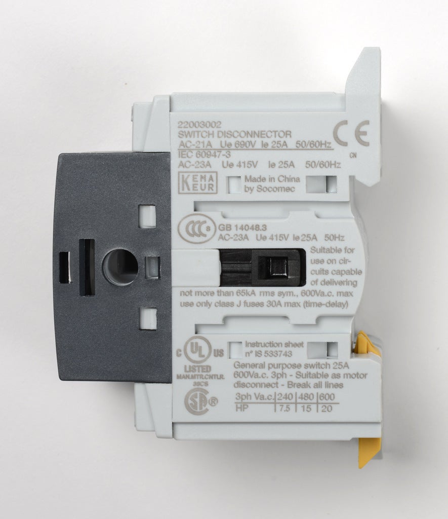 Disconnect Switch: 3-pole, 25A (PN# 22003002) | AutomationDirect