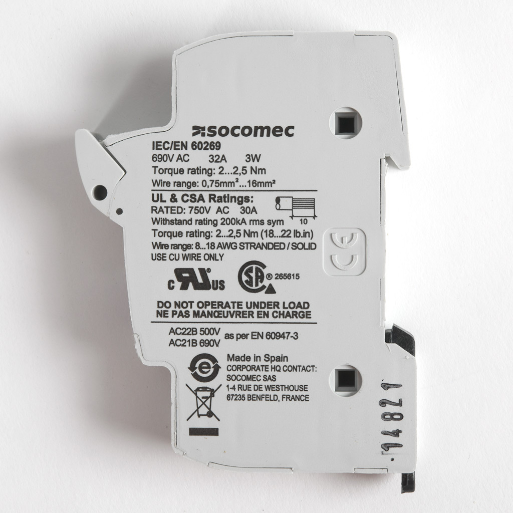 Modular Fuse Holder: 30A, 1-pole (PN# 57010015) | AutomationDirect