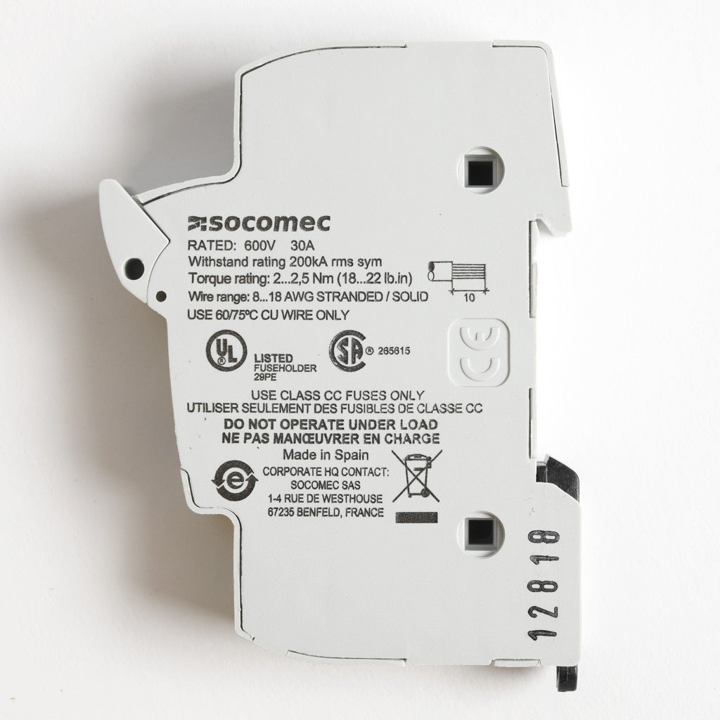 Modular Fuse Holder: 30A, 1-pole (PN# 57050001) | AutomationDirect