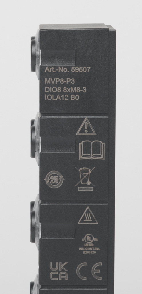 msas hop IO-Link Hub: up to (8) discrete I/O points, IO-Link Class A Device