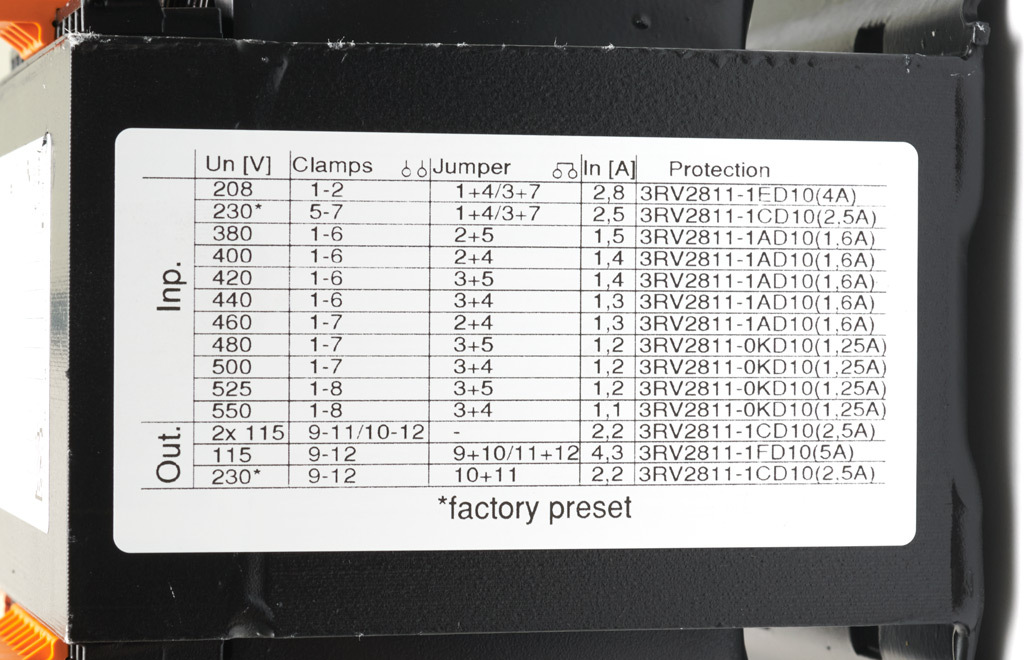 Control Transformer: open core, 500 VA (PN# 86148) | AutomationDirect