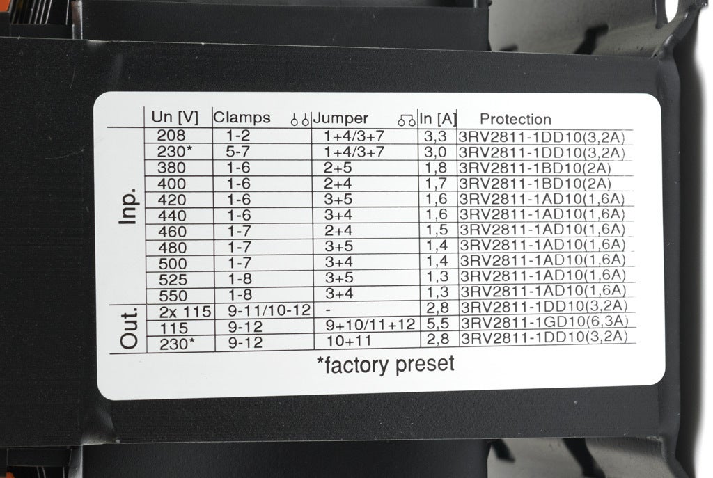 Control Transformer: open core, 630VA (PN# 86149) | AutomationDirect