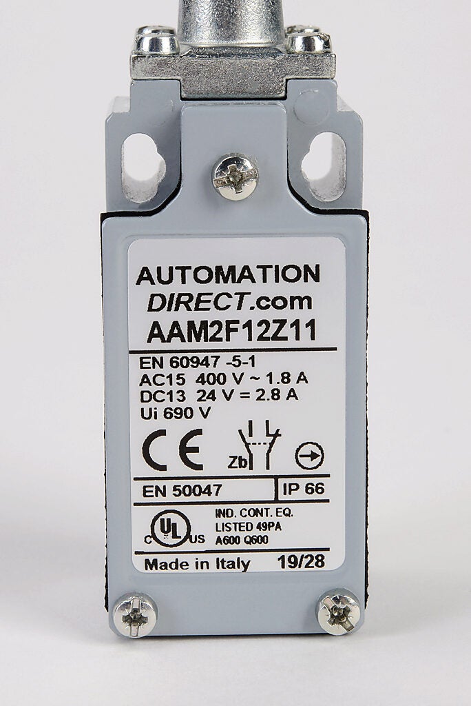 Limit Switch: metal plunger with metal roller (PN# AAM2F12Z11