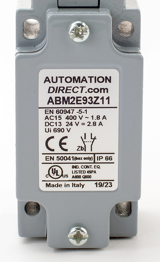 Switch ノン Limit Switch: 360 degree stainless steel spring (PN# ABM2E93Z11
