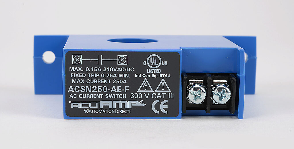 AC Current Switch: fixed core, 0-250A sensing range (PN# ACSN250