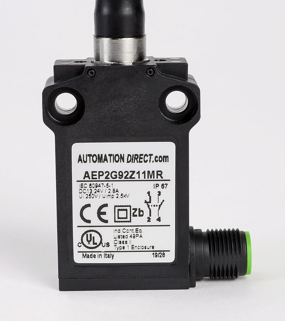 Limit Switch: 360 degree stainless steel spring with nylon tip (PN