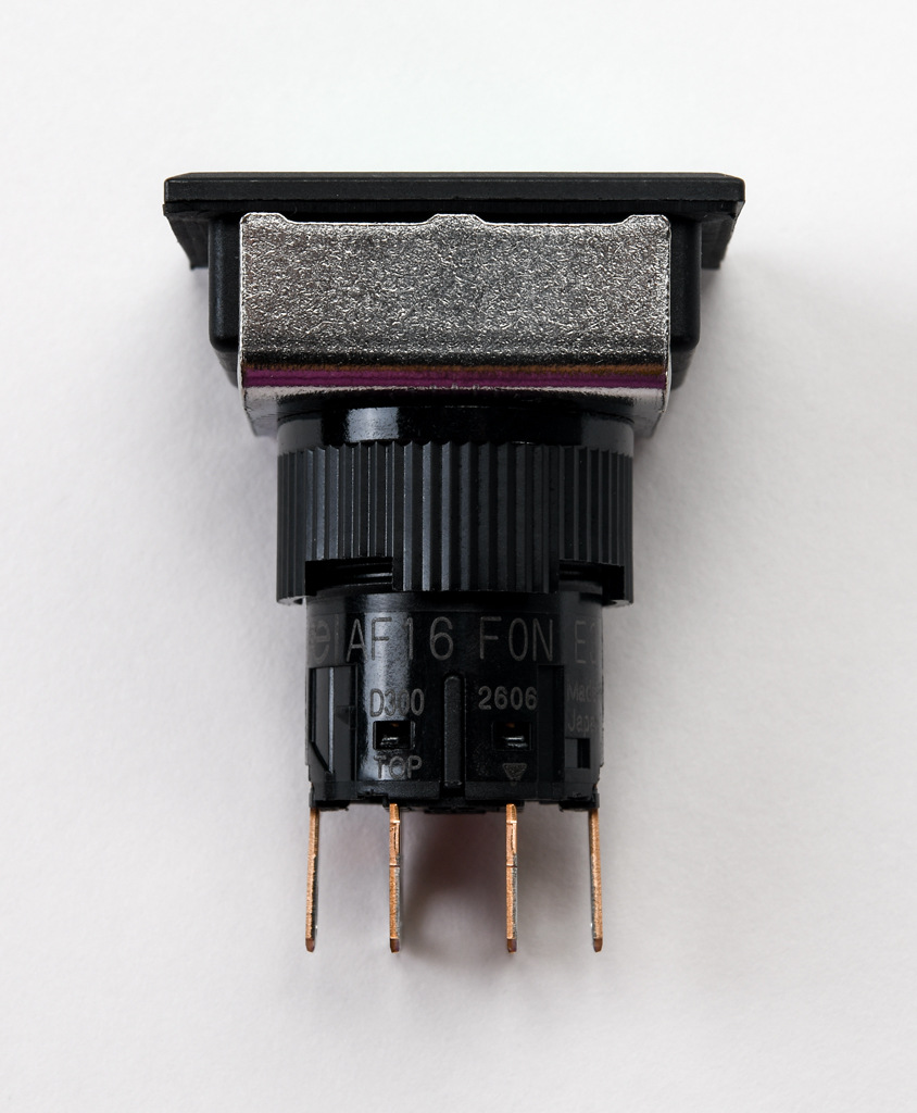 16mm Pushbutton: momentary, green, IP65 (PN# AF16F0N-C2E3G
