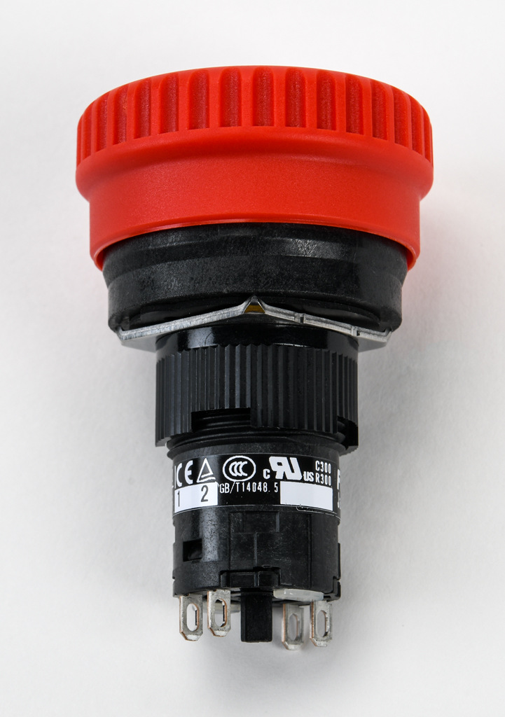 16mm Emergency Stop Pushbutton: push to lock, pull or turn to