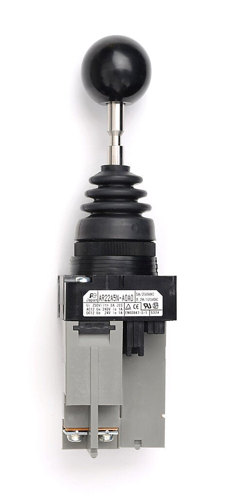 Selector Switch: momentary, 22mm, 2-pos, joystick operator (PN