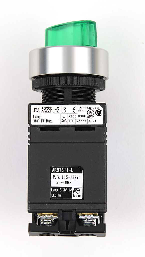 Selector Switch: maintained, 22mm, 2-pos, knob operator (PN