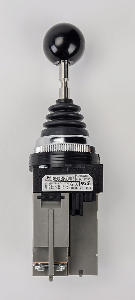 Selector Switch: momentary, 30mm, 2-pos, joystick operator (PN