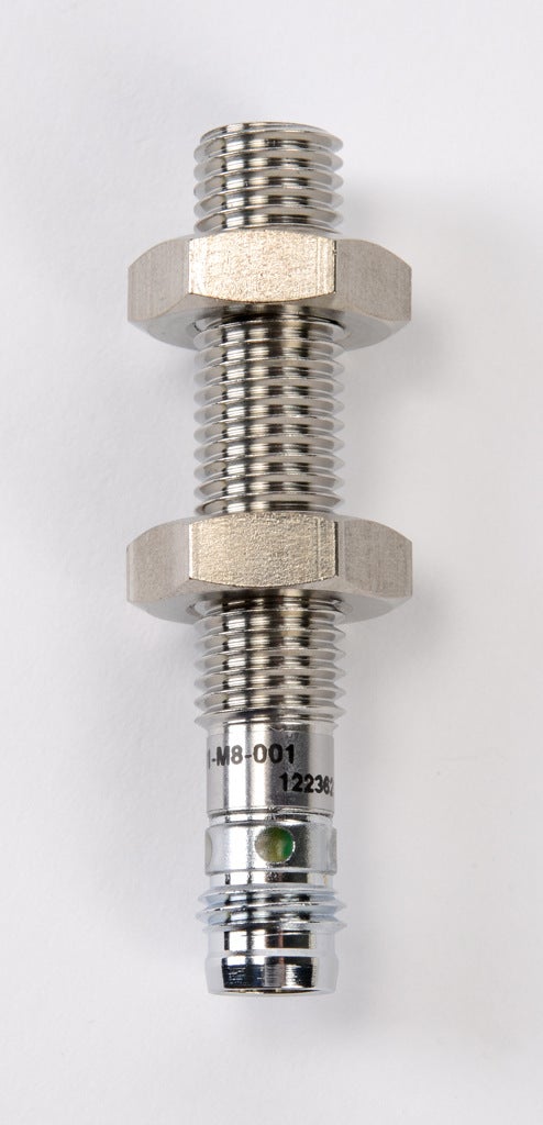 Inductive Proximity Sensor: 8mm diameter x 45mm body, 1.5mm range