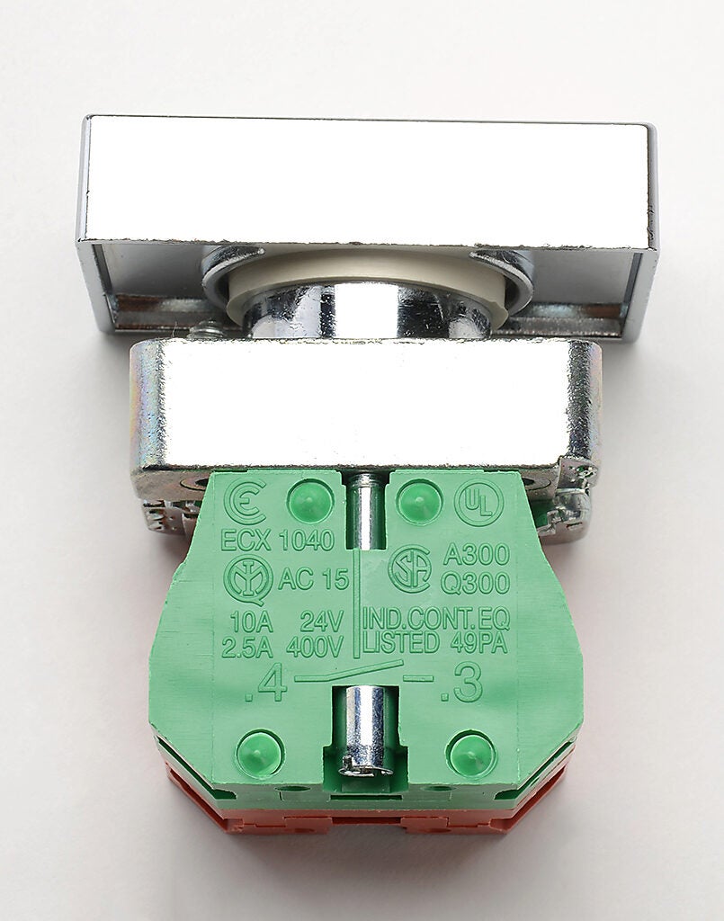 22mm Pushbutton: momentary, red/green, IP65 (PN# GCX1150