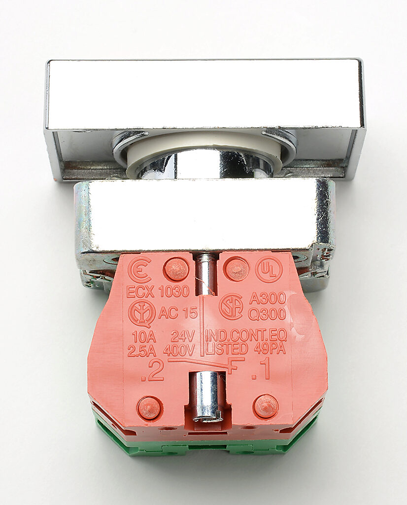 22mm Pushbutton: momentary, red/green, IP65 (PN# GCX1152