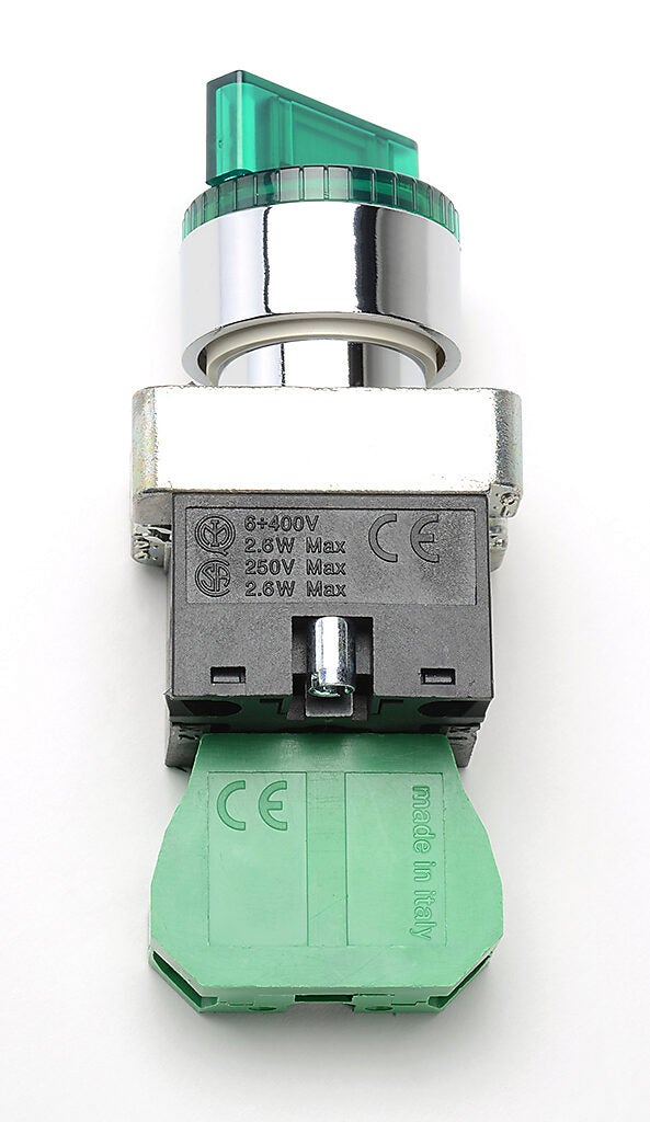 Selector Switch: maintained, 22mm, 2-pos, knob operator (PN