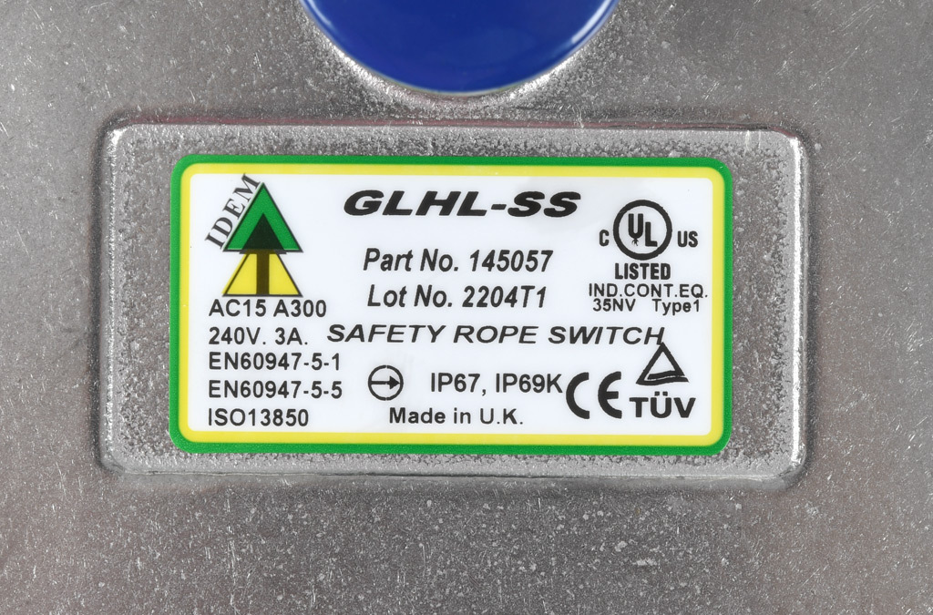 Safety Switch: cable-pull interlock, 125m (PN# GLHL-SS-145057