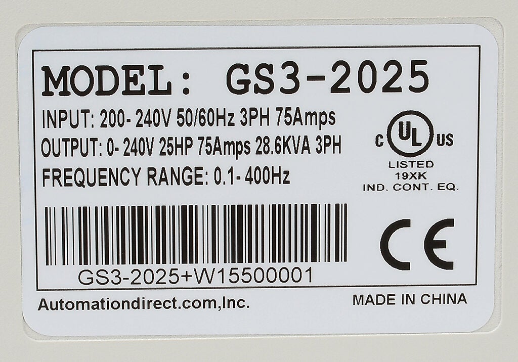 User-Dc23357さま 専用ページ DURApulse AC General Purpose Drive: 230 VAC, 25hp with 3-phase