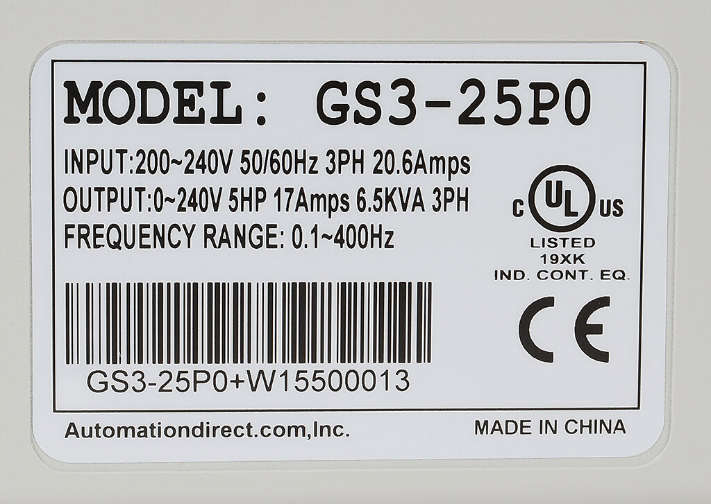 DURApulse AC General Purpose Drive: 230 VAC, 5hp with 3-phase