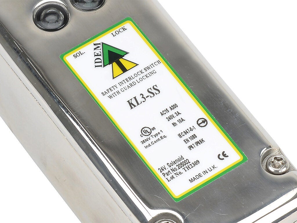 Safety Switch: tongue (key) interlock (PN# KL3-SS-205002