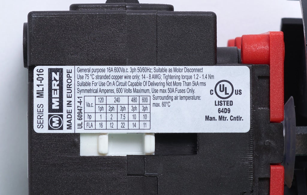Disconnect Switch: 3-pole, 16A (PN# ML1-016-E-H03B) | AutomationDirect
