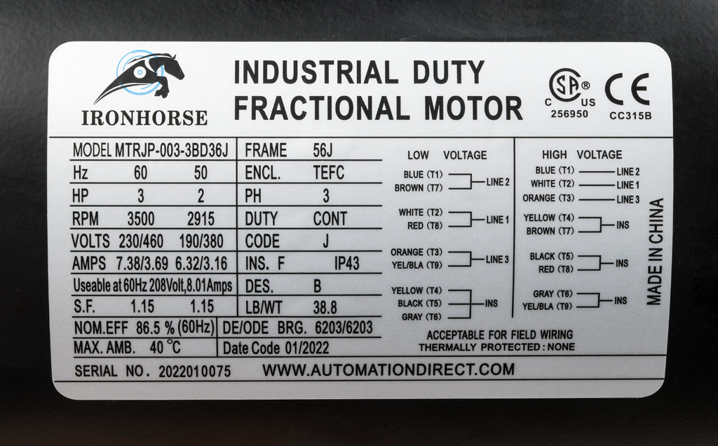 Premium Efficiency AC Motor: centrifugal jet pump, 3hp (PN# MTRJP